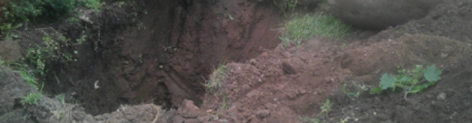 dug up dirt during soil remediation