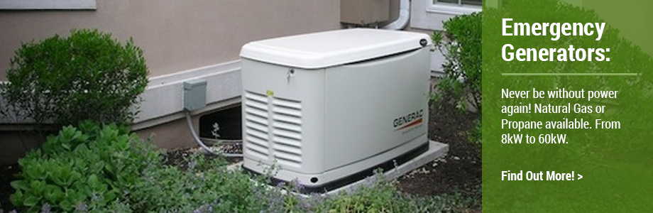 Picture of a residential generator with a link to learn more